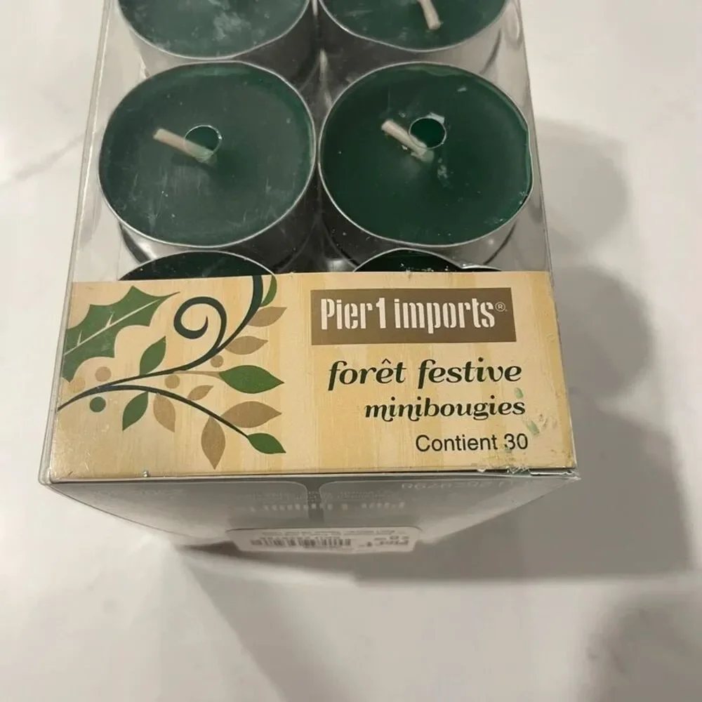 Pier 1 Imports Christmas Holiday Tea lights candles forest